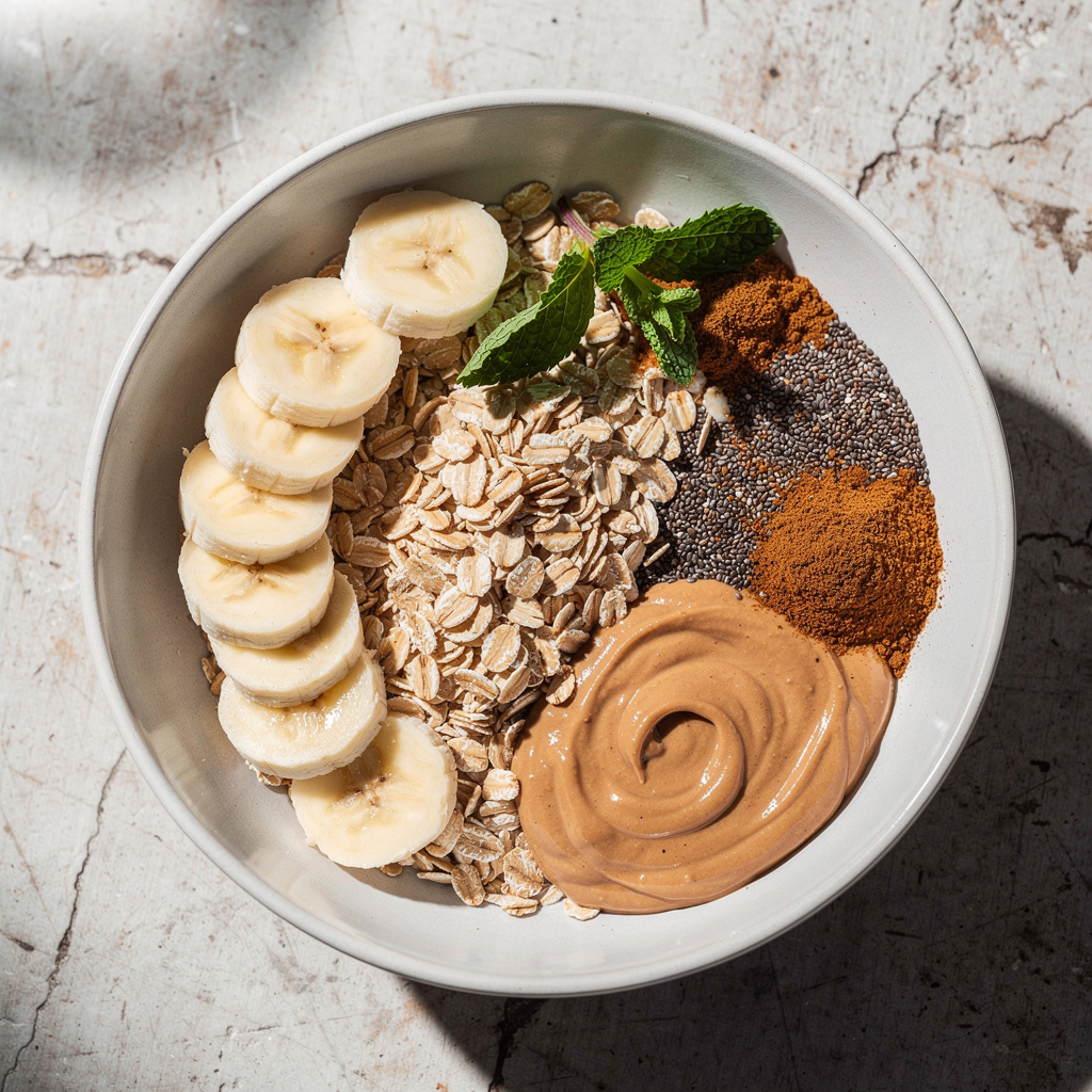 Banana Rolled oats Bowl #1