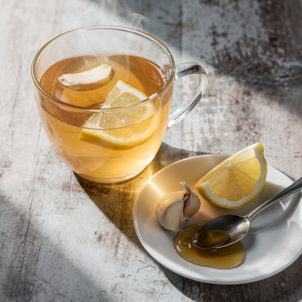 Garlic Lemon Honey Tea