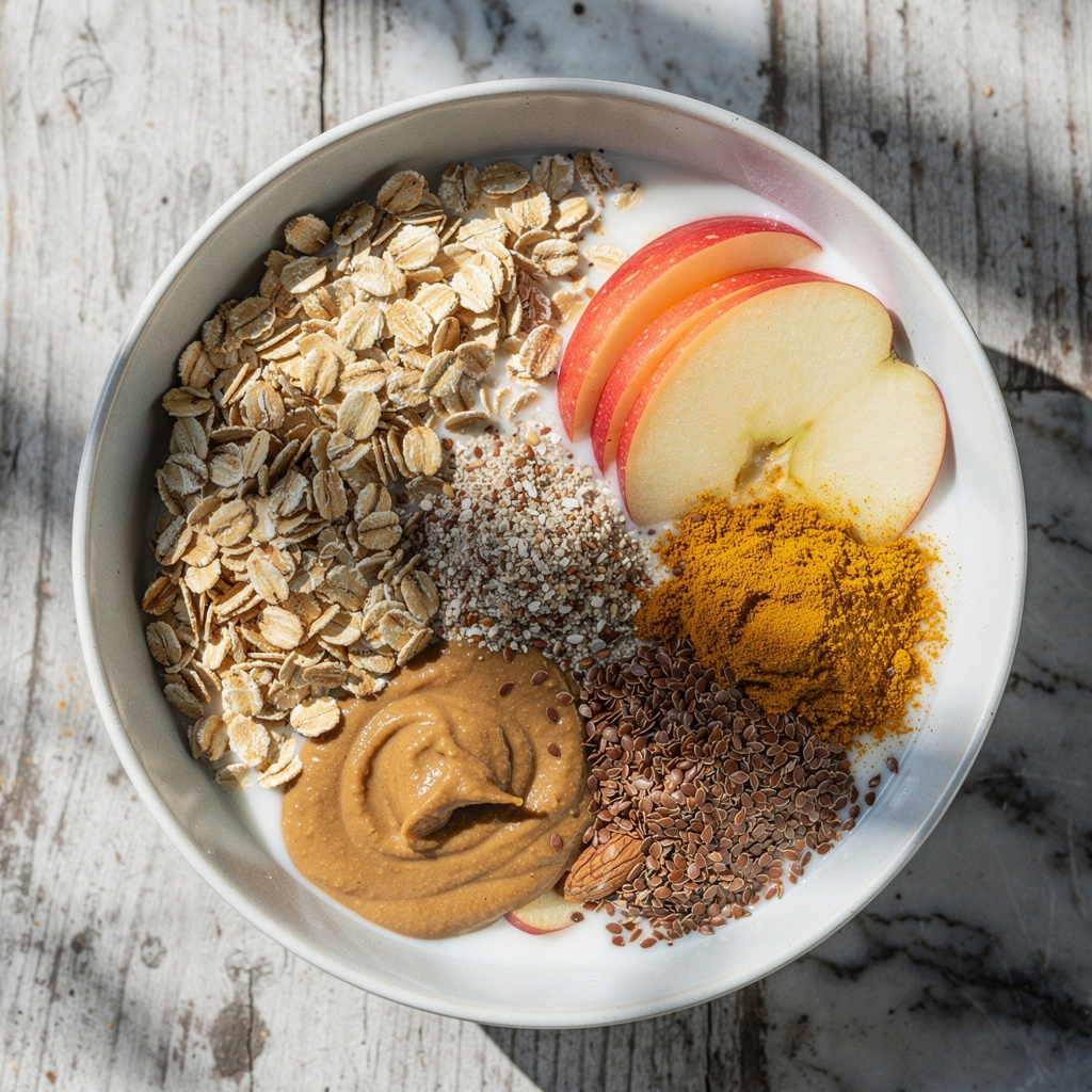 Apple Rolled oats Bowl #5