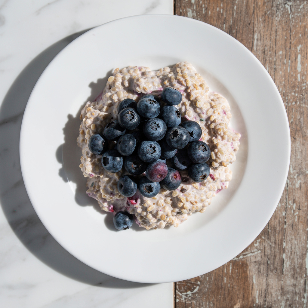 Blueberries Overnight Steel-cut oats #24