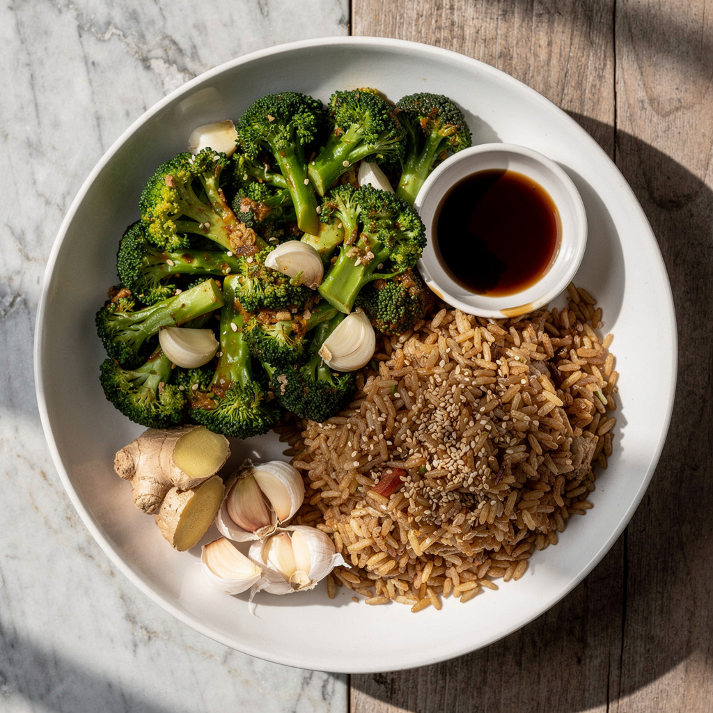 Broccoli & Garlic Stir-Fry Bowl