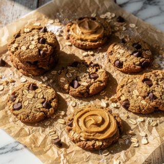 Peanut Butter Chocolate Chip Cookies (healthy!)