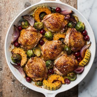 Cranberry Balsamic Chicken Sheet Pan Meal