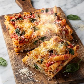 Turkey Cauliflower Baked Ziti