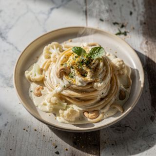 Creamy Cauliflower Cashew Alfredo Pasta