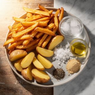 Crispy Baked French Fries (oil-free!)