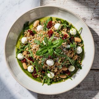 Farro Salad with Basil Vinaigrette